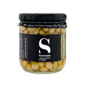 Fried baby broad beans in oil glass 1.2 kg